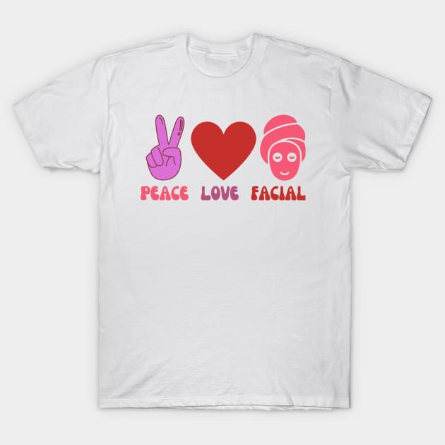 Peace Love Facial T-Shirt by stressless